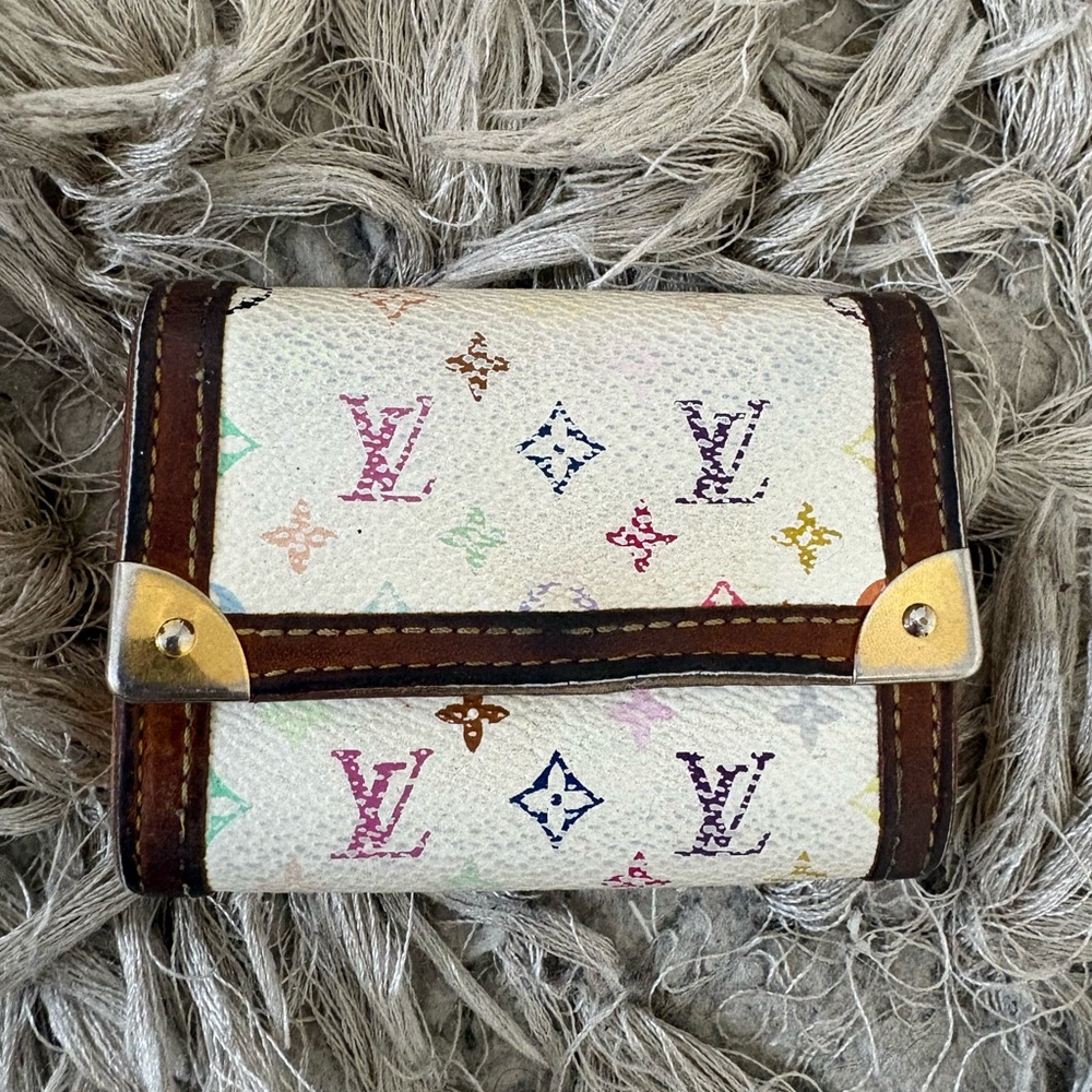 Authentic vintage Louis Vuitton Multicolor card holder